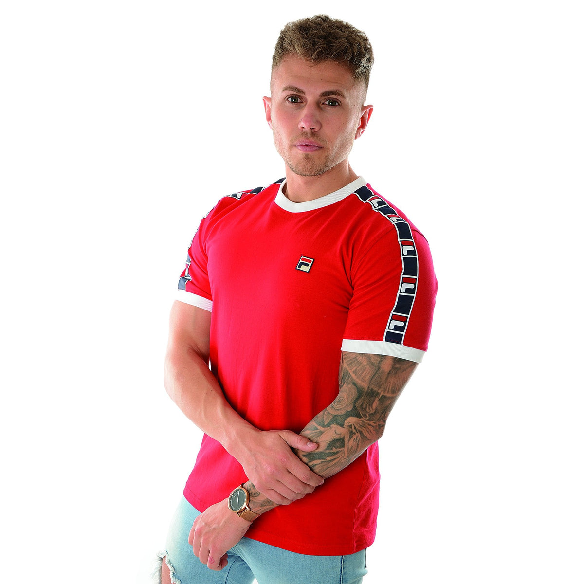 Fila Vintage Luca LM933315 Woven Tape T-Shirt