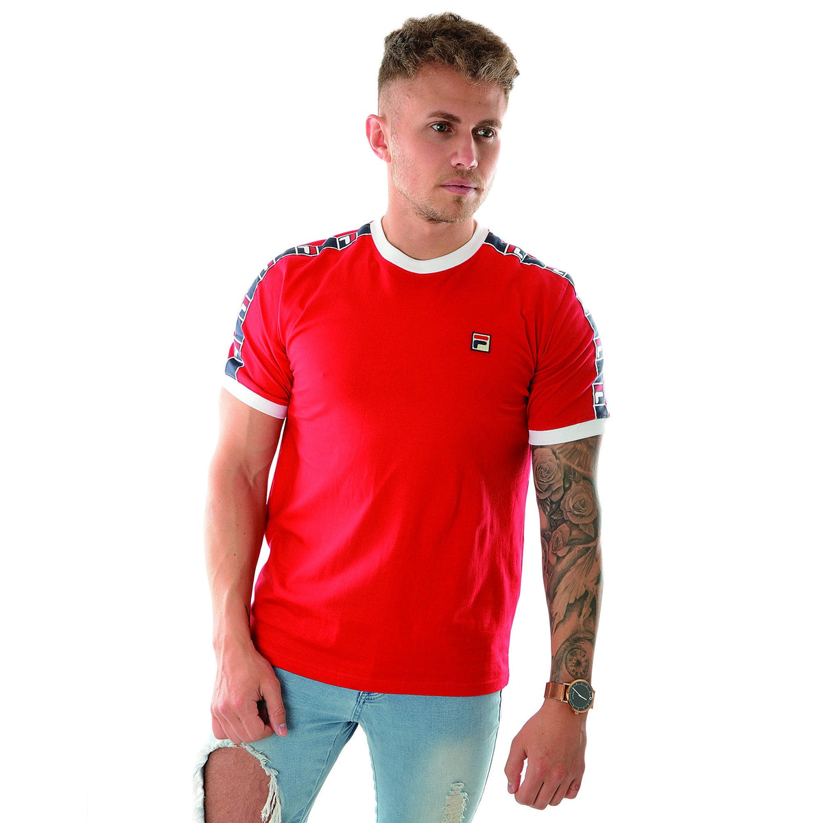 Fila Vintage Luca LM933315 Woven Tape T-Shirt