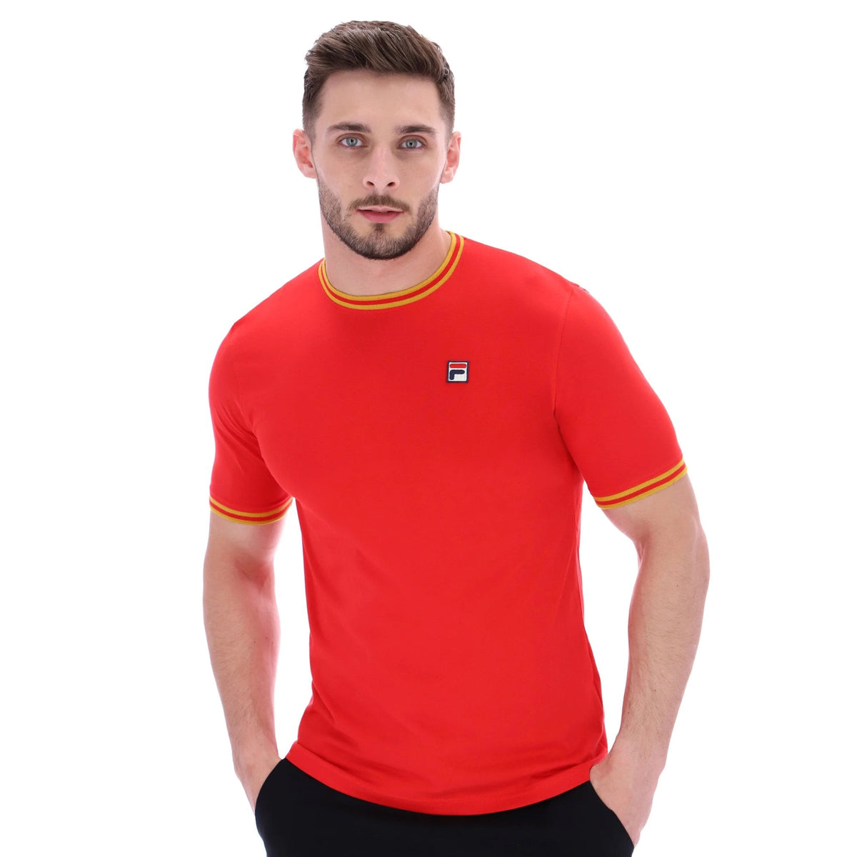 Fila Vintage Flank MEF001 360 Essential Ringer Half Sleeve T-Shirt