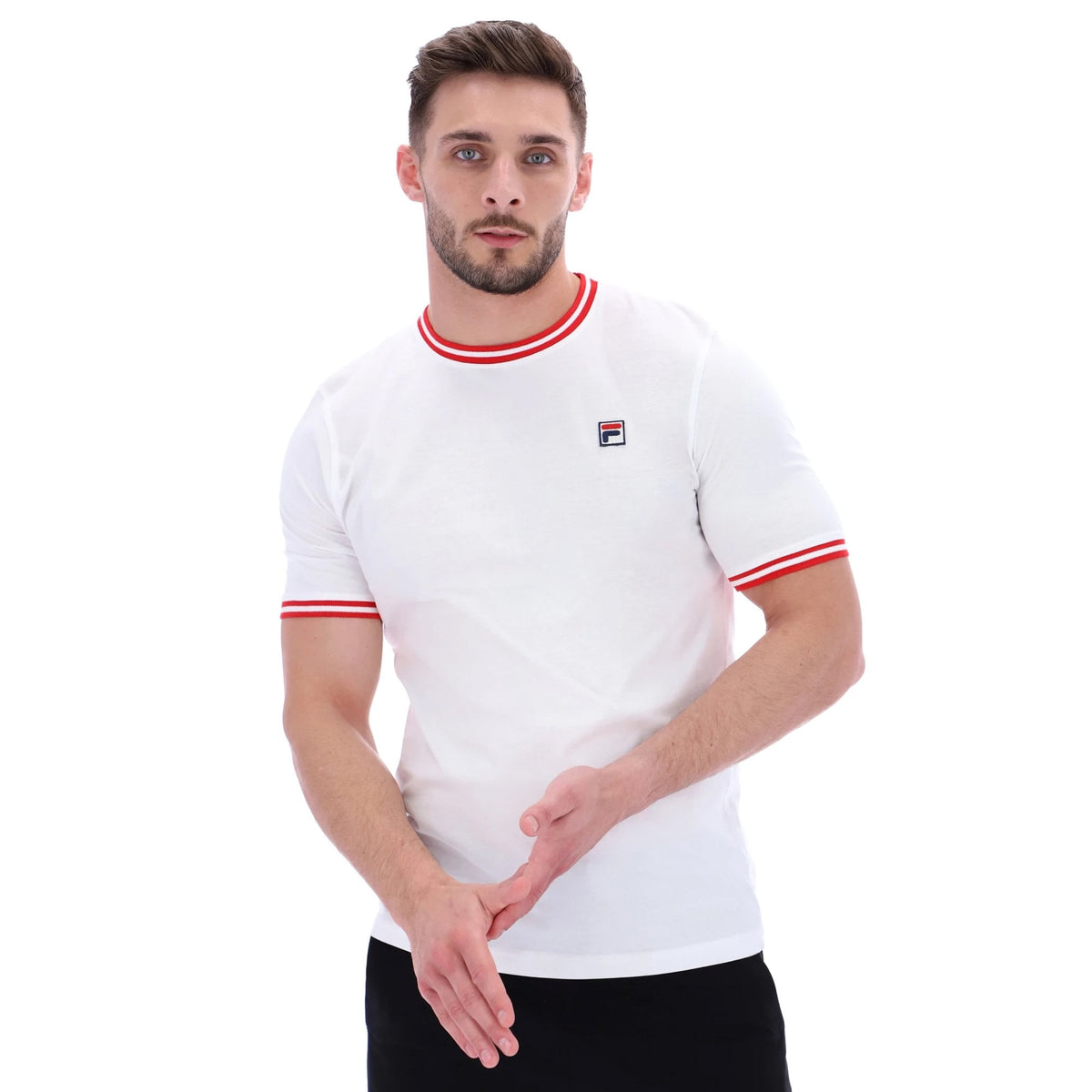 Fila Vintage Flank MEF001 616 Essential Ringer Half Sleeve T-Shirt