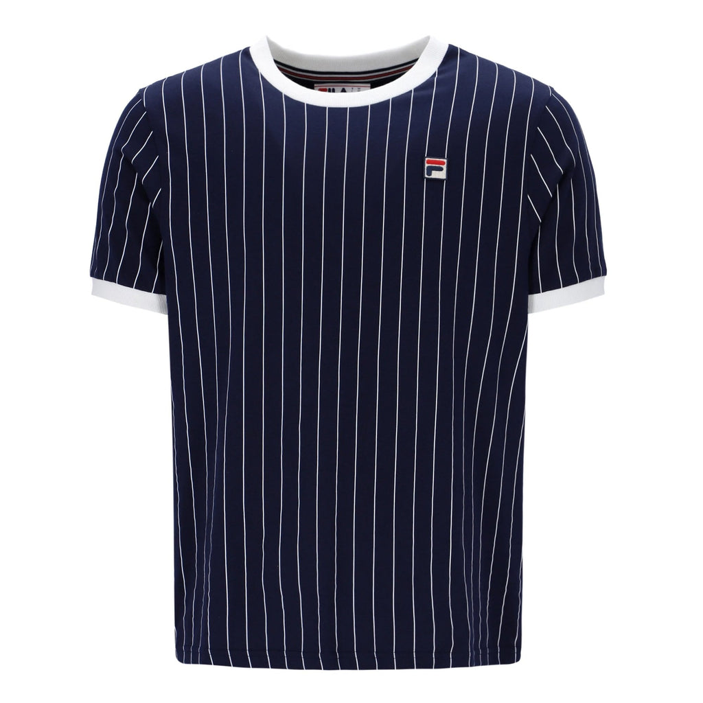 Fila Vintage Deniz MH001 Pinstripe Ringer Half Sleeve T-Shirt