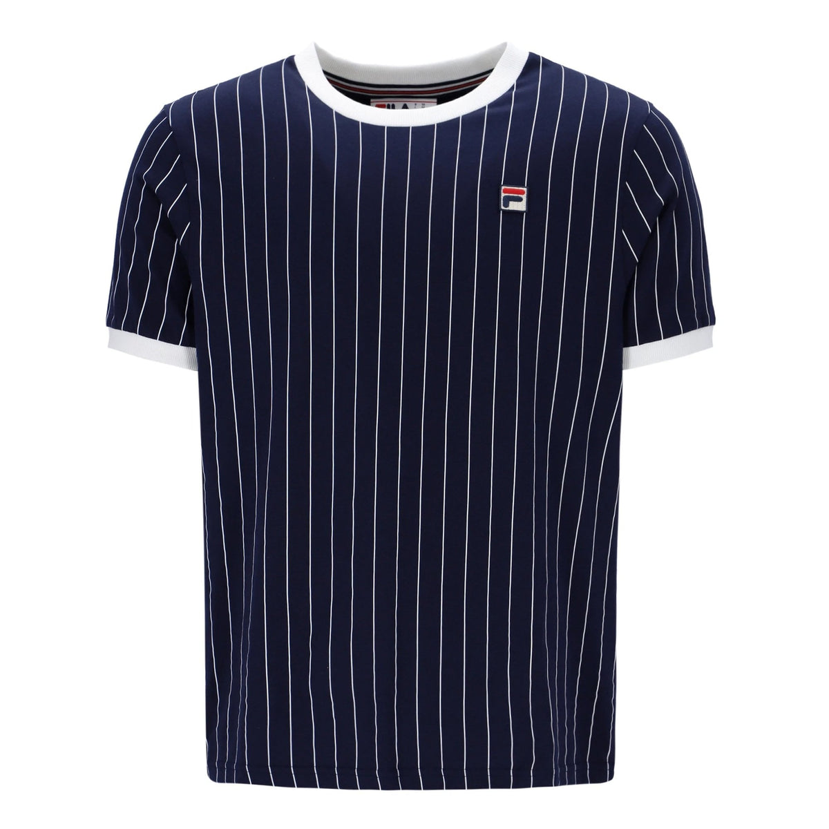 Fila Vintage Deniz MH001 Pinstripe Ringer Half Sleeve T-Shirt