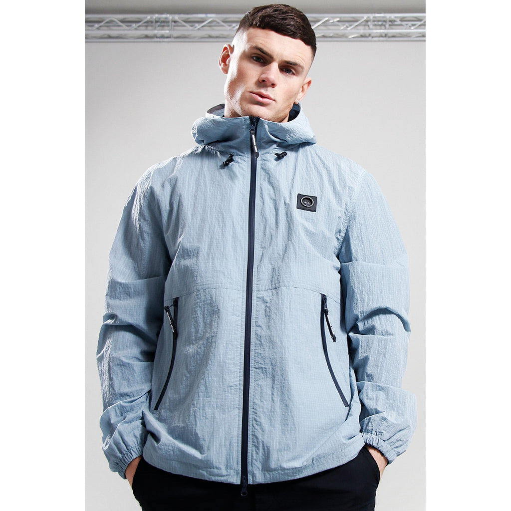 Marshall Artist | 0675A Nylon Ripstop Lauderdale Lightweight Shell Hood Jacket - Dusk Blue