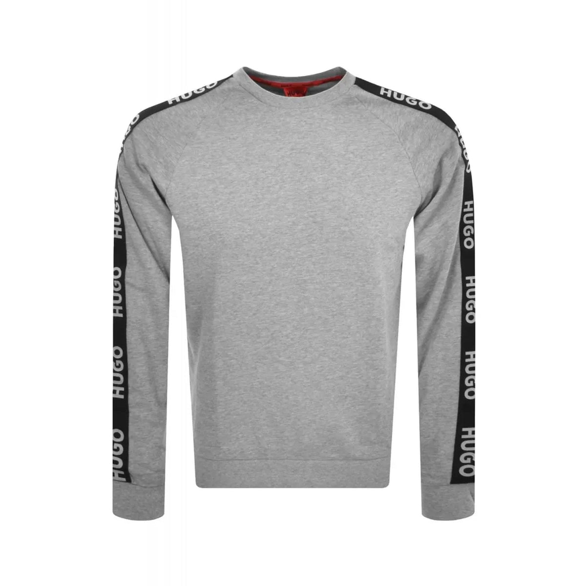 Hugo Boss 50504273 Sporty Tape Logo Crew Sweat Top - Mid Grey Marl