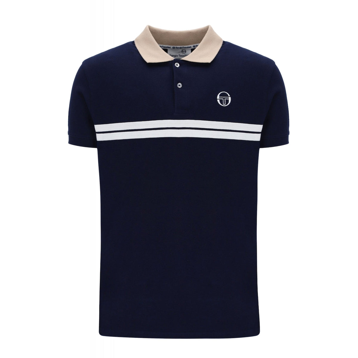 Sergio Tacchini | Supermac 4565 Contrast Double Stripe Polo T-Shirt