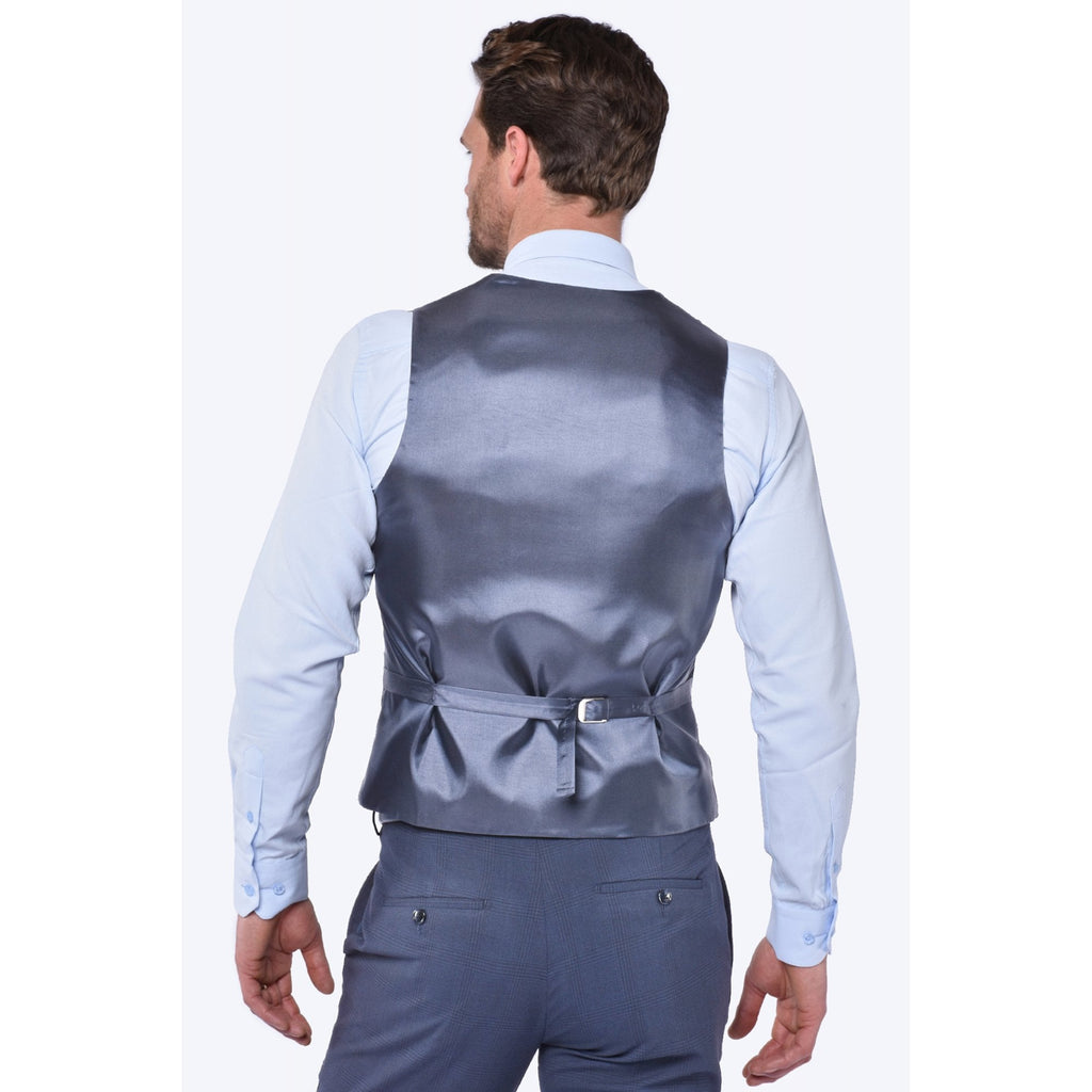 CB Brooklyn Tailored Slim Fit Contrast Check 3 Piece Suit