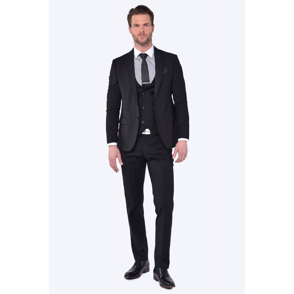 CB Classic Tailored Slim Fit Plain Double Breasted Waistcoat