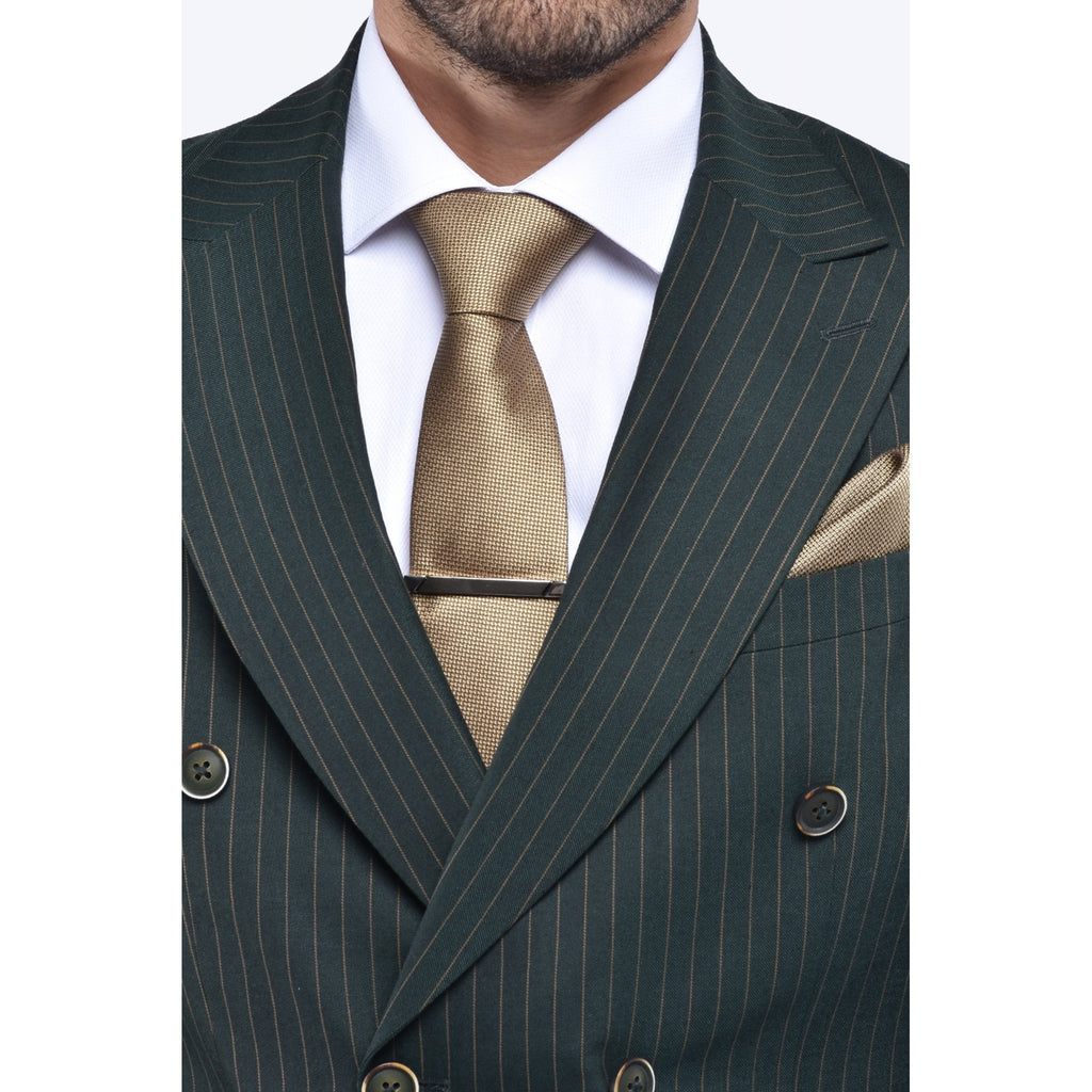 CB Greenwich Tailored Slim Fit Pinstripe Double-Breasted 2 Piece Suit