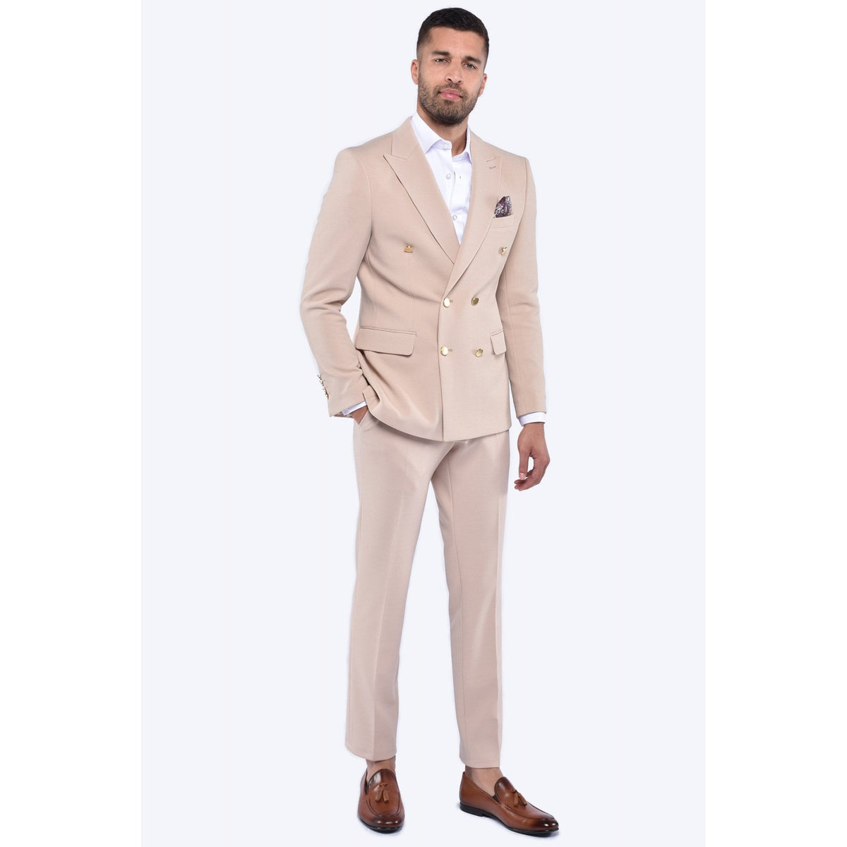 CB Waffles Tailored Slim Fit Textured Trousers