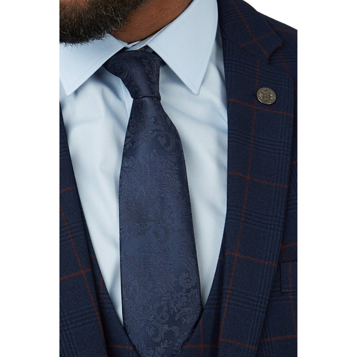 Marc Darcy | Edinson Wine Check Slim Fit Blazer