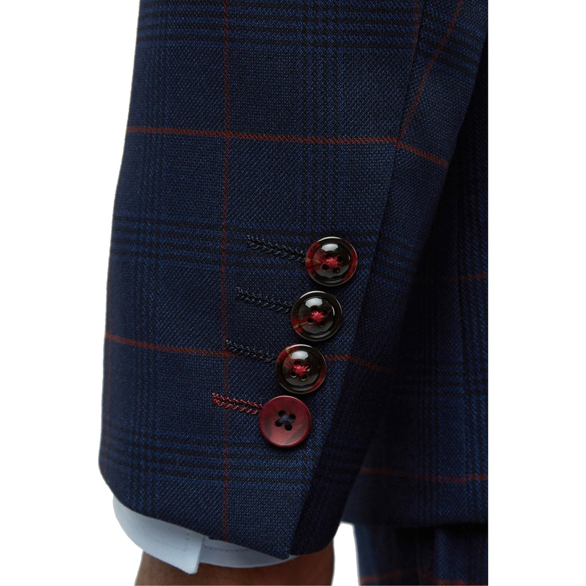 Marc Darcy | Edinson Wine Check Slim Fit Blazer
