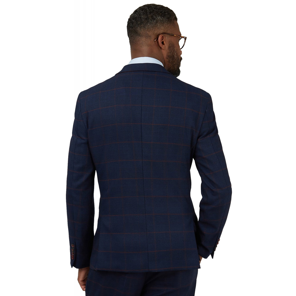 Marc Darcy | Edinson Wine Check Slim Fit Blazer