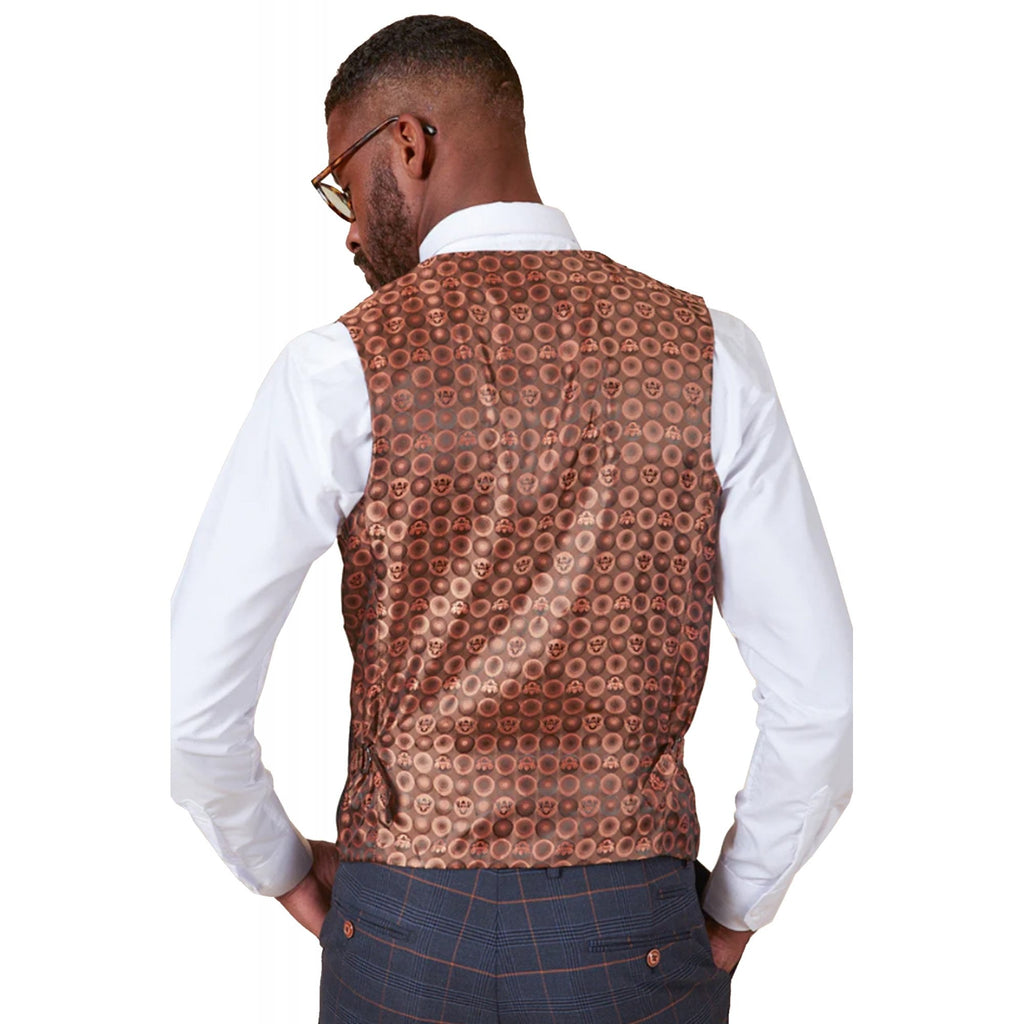Marc Darcy | Jenson Slim Fit Check Double Breasted Waistcoat