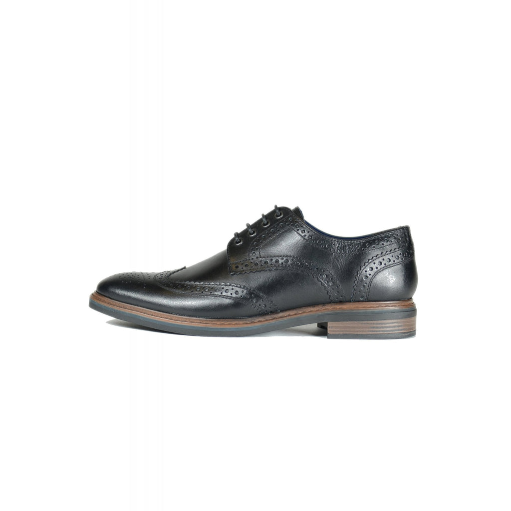 Front Morrison Leather Brogue Punch Lace Shoe