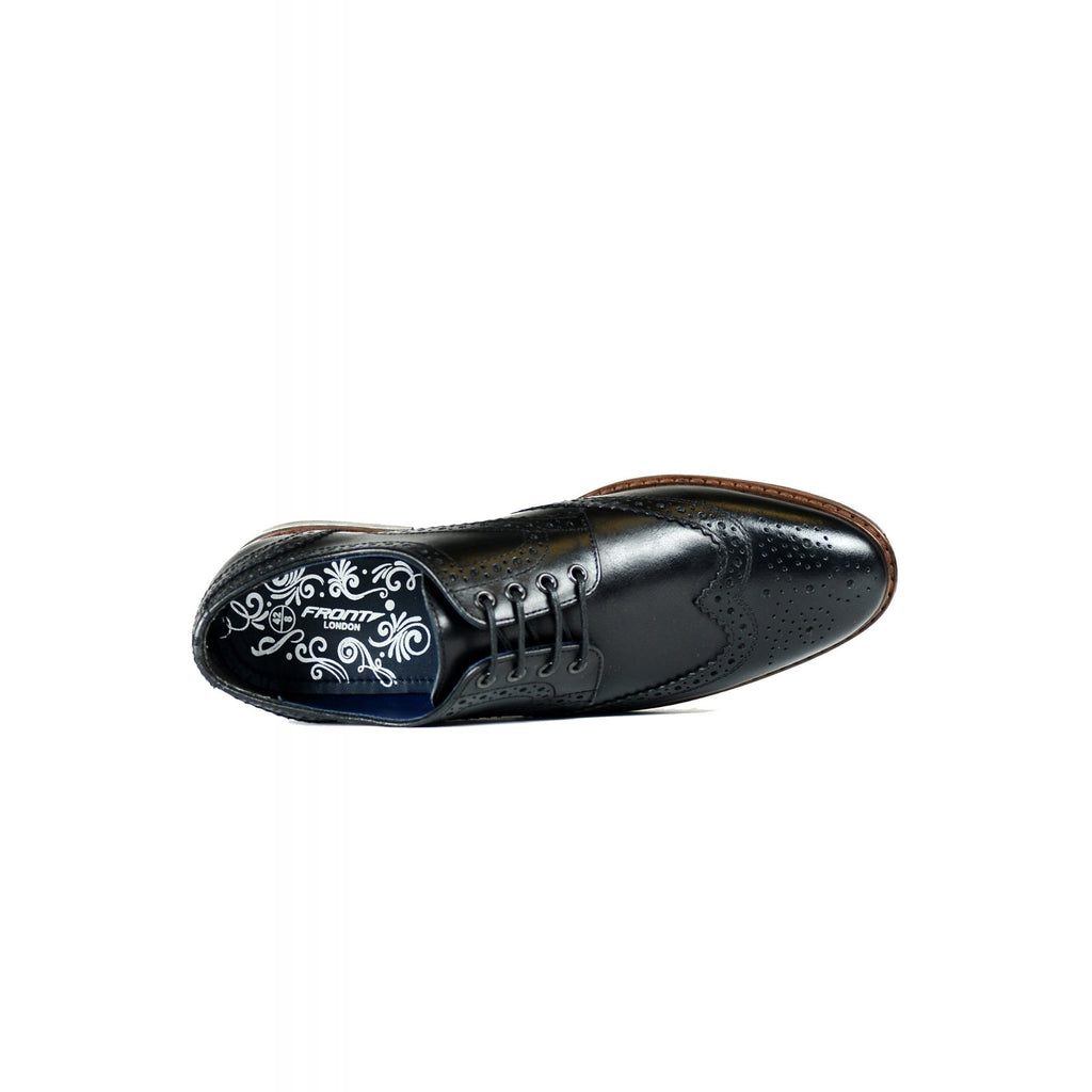 Front Morrison Leather Brogue Punch Lace Shoe