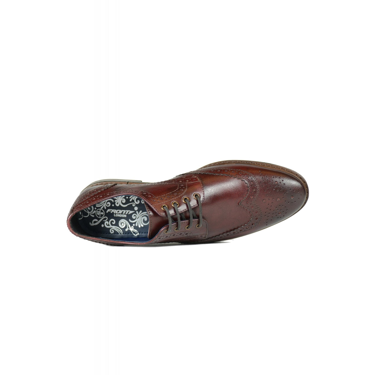 Front Morrison Leather Brogue Punch Lace Shoe