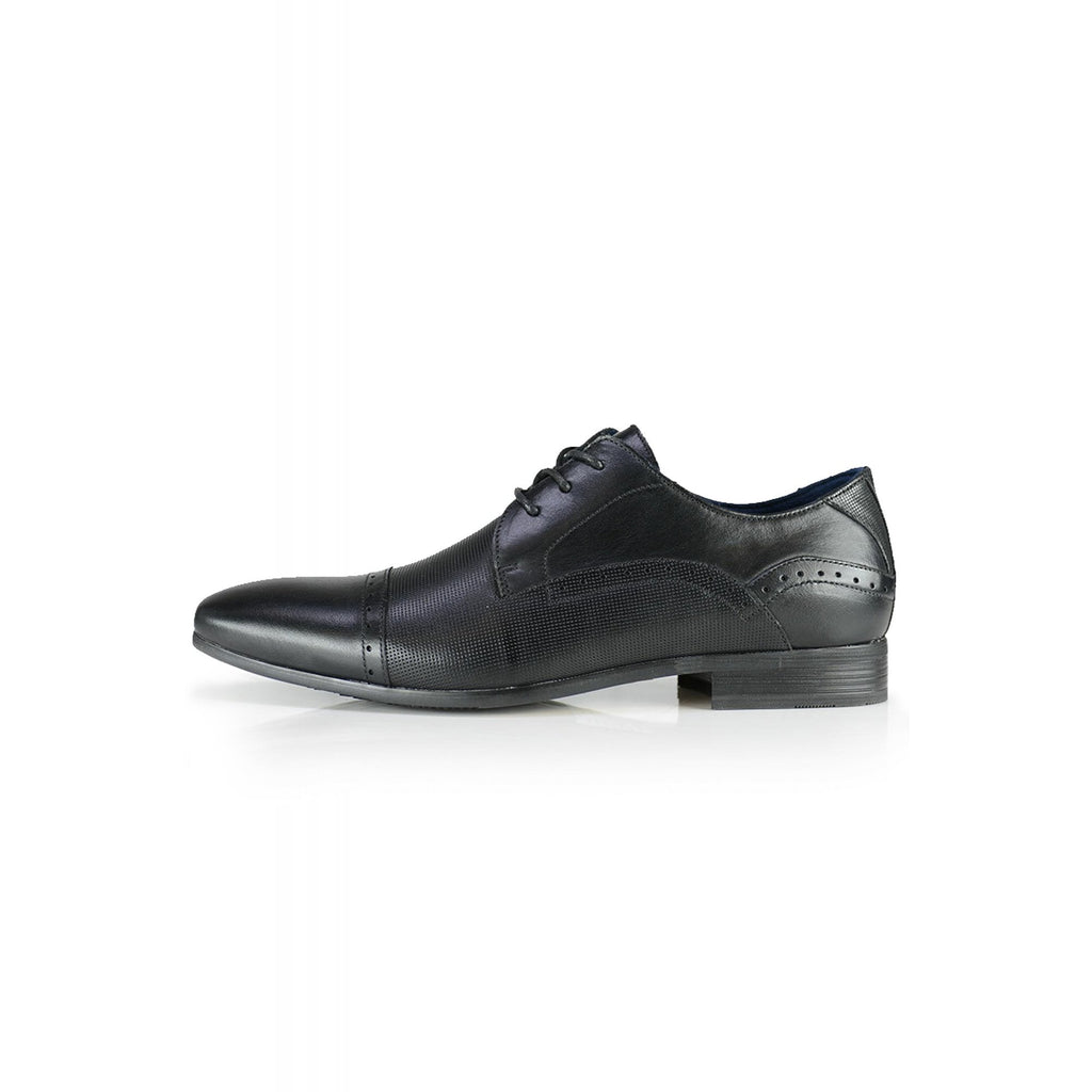 Front Rambla Embossed Leather Derby Lace Shoe