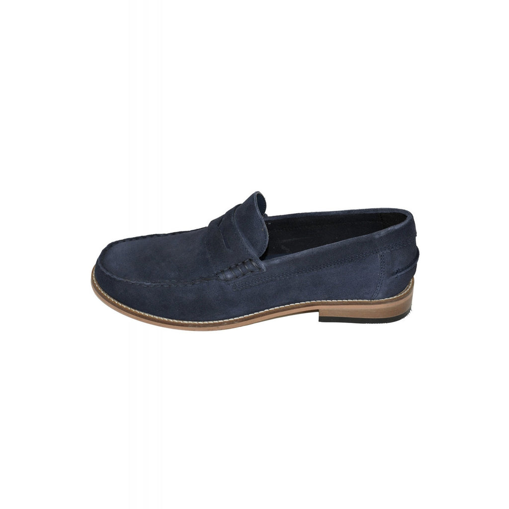 Front Jones Suede Tramlines Stitch Detail Slip-on Shoe