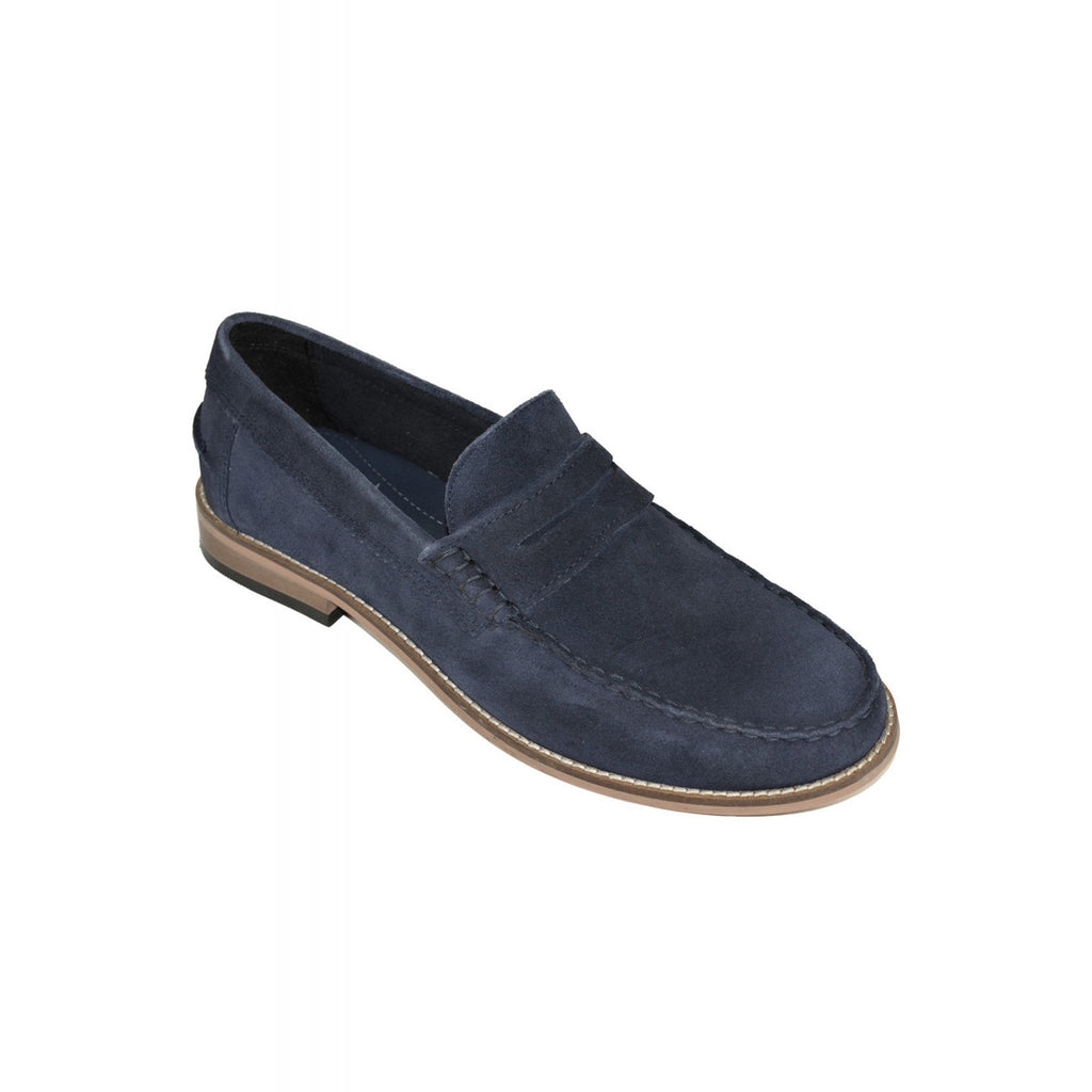 Front Jones Suede Tramlines Stitch Detail Slip-on Shoe