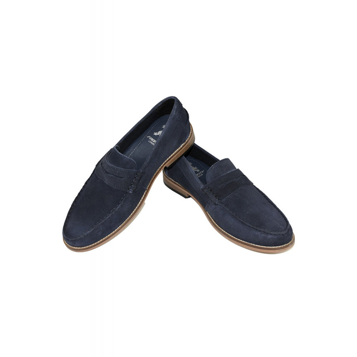 Front Jones Suede Tramlines Stitch Detail Slip-on Shoe