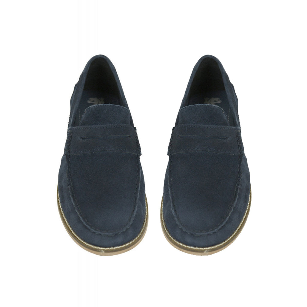 Front Jones Suede Tramlines Stitch Detail Slip-on Shoe