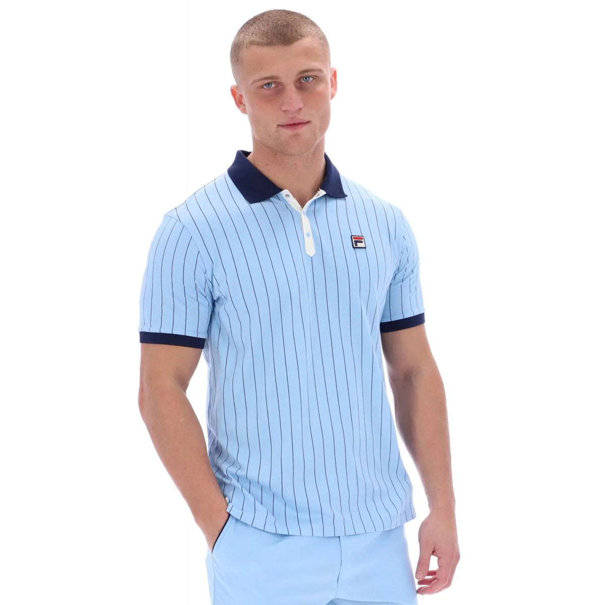 Fila Vintage BB1 LM1839AT Classic Striped Polo T-Shirt