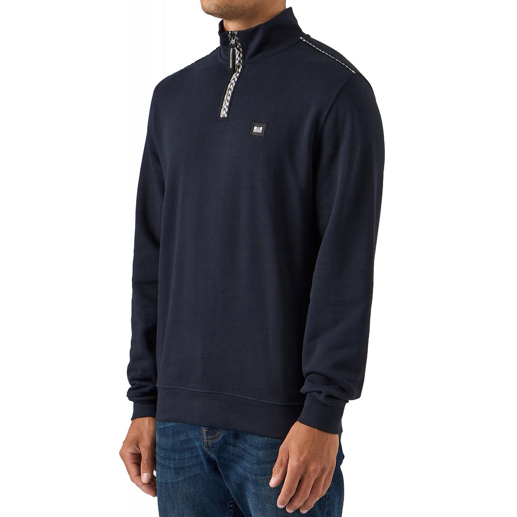 Weekend Offender SW3A17 Matisa Quarter Zip Long Sleeve High Neck Sweat Top