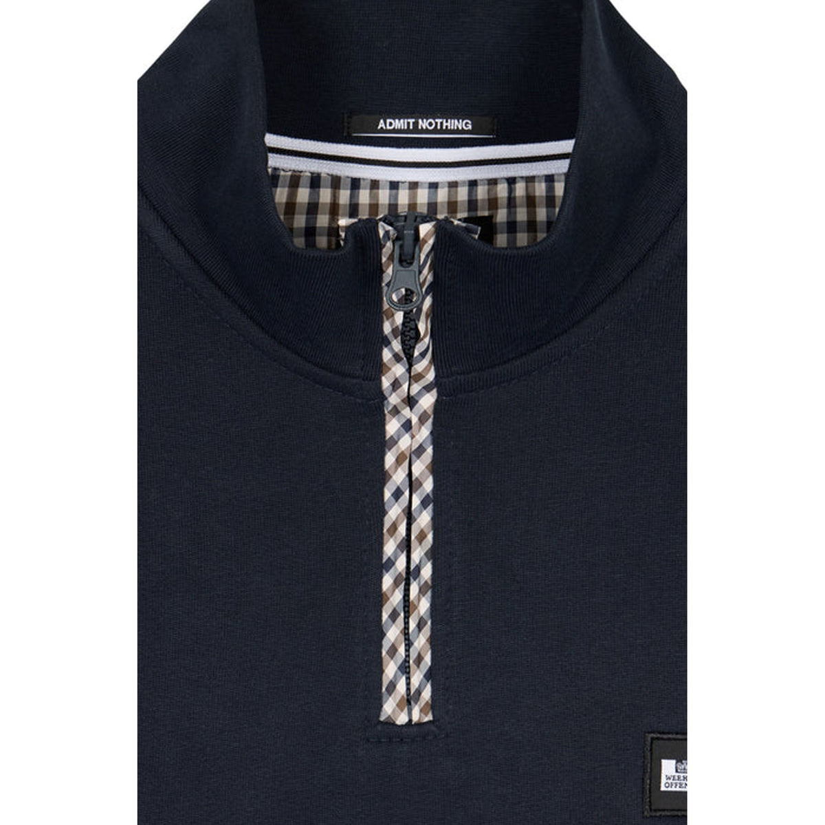 Weekend Offender SW3A17 Matisa Quarter Zip Long Sleeve High Neck Sweat Top