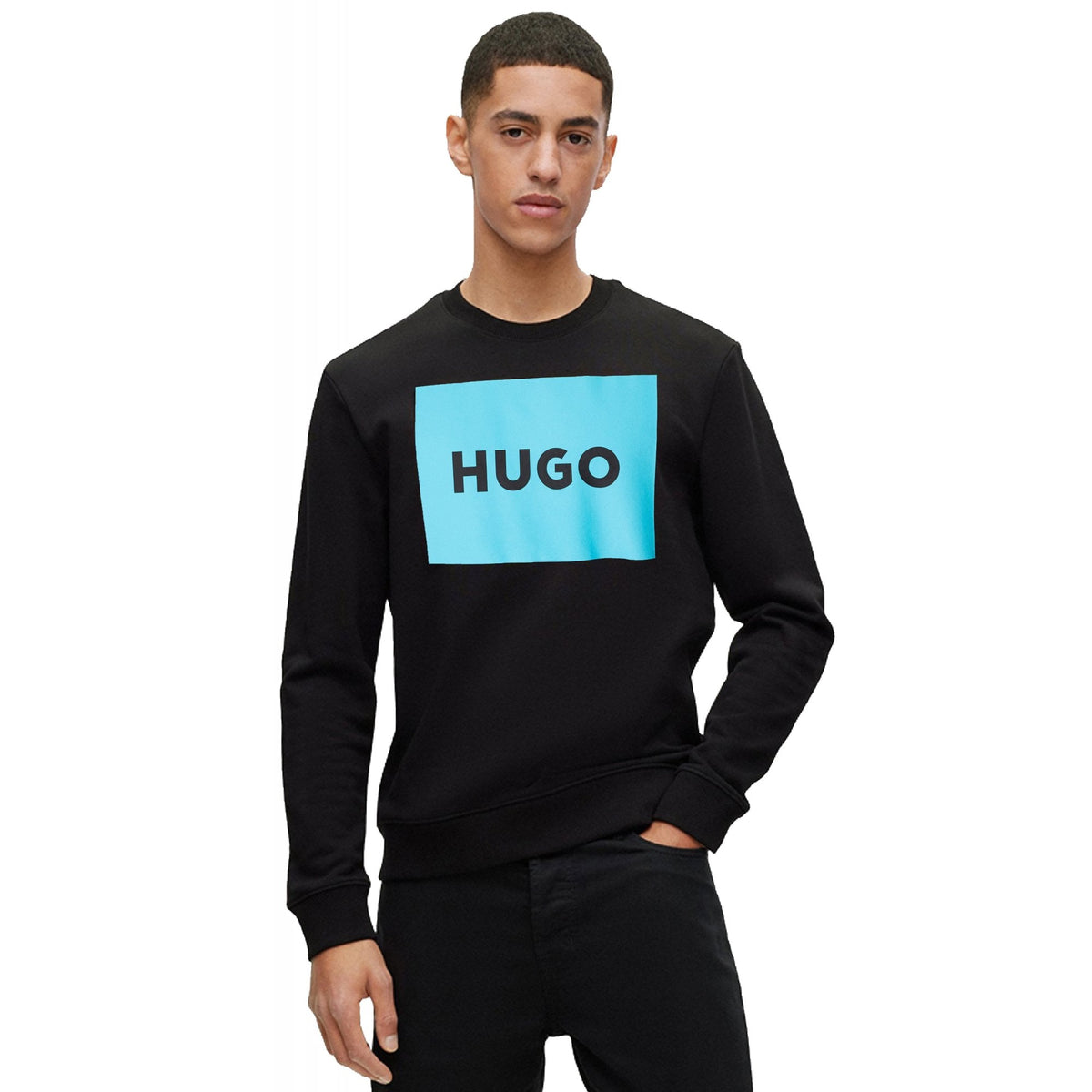 Boss 50467944 Duragol222 Aqua Box Logo Crew Sweat Top - Black