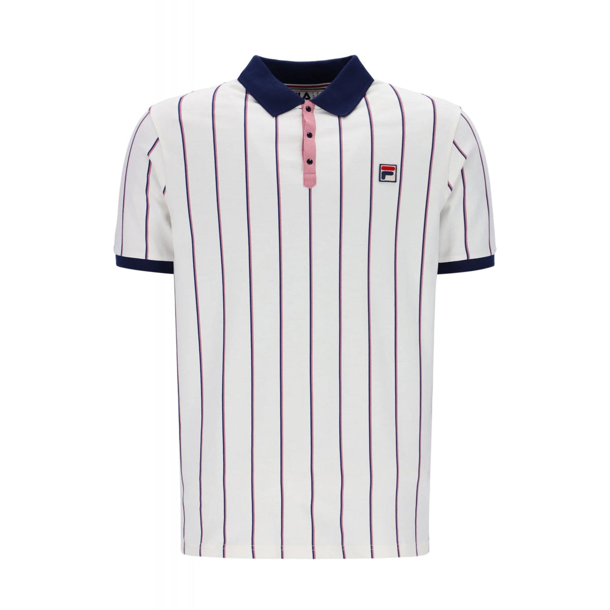 Fila Vintage Brett MH036 Classic Double Stripe BB1 Inspired Polo T-Shirt
