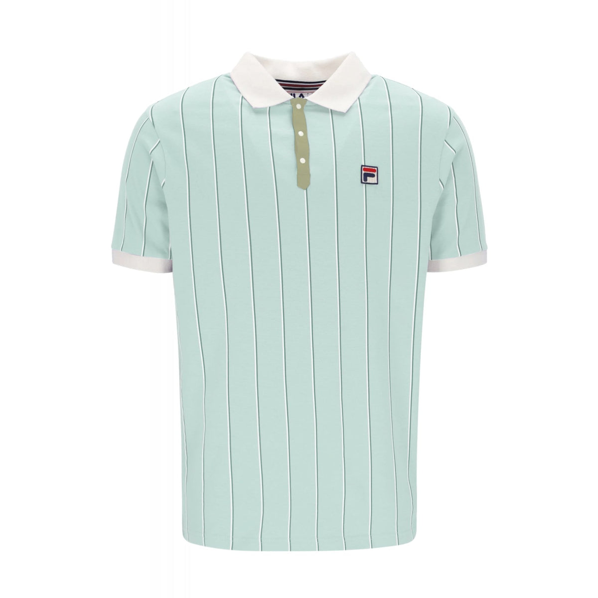 Fila Vintage Brett MH036 Classic Double Stripe BB1 Inspired Polo T-Shirt