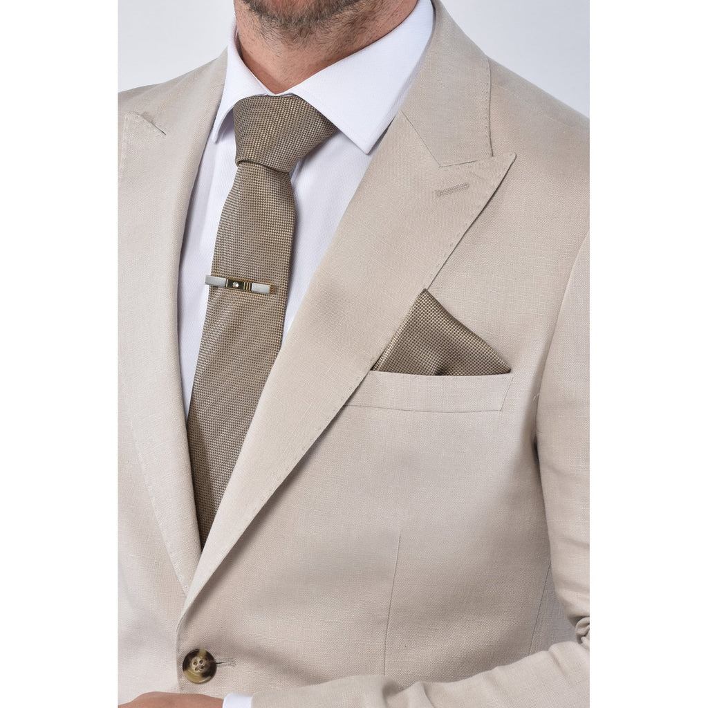 CB Bahama Tailored Slim Fit Linen 2 Piece Suit