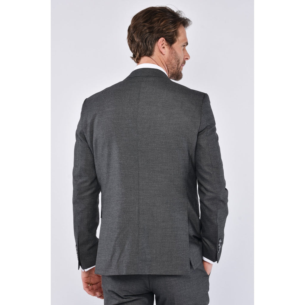 CB Tokyo Tailored Slim Fit 3 Piece Suit - Dark Grey Marl