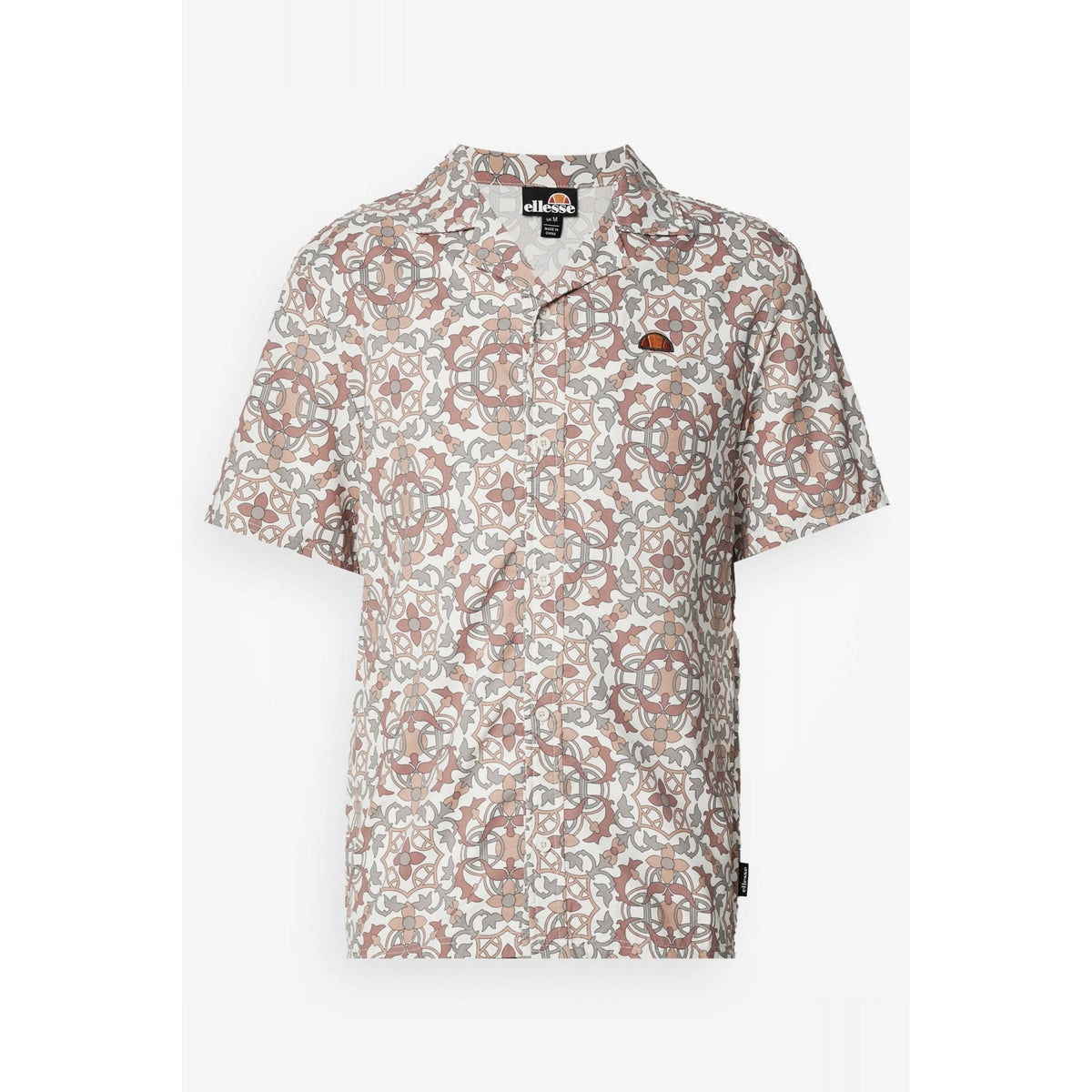 Ellesse Melos 0522 Lapel Collar All Over Print Design Half Sleeve Shirt