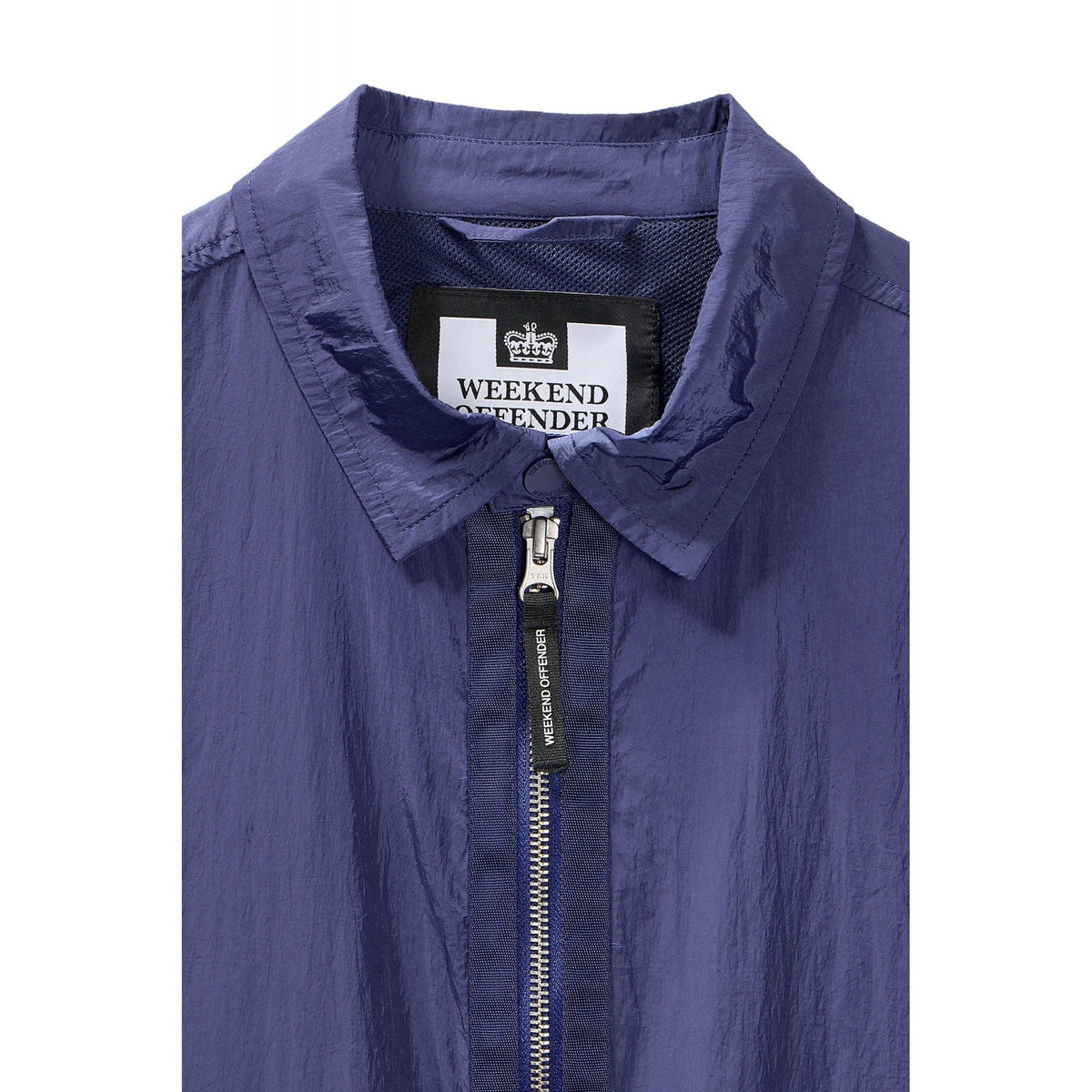 Weekend Offender 2403 Zingaro Lightweight Nylon Collar Jacket - Navy