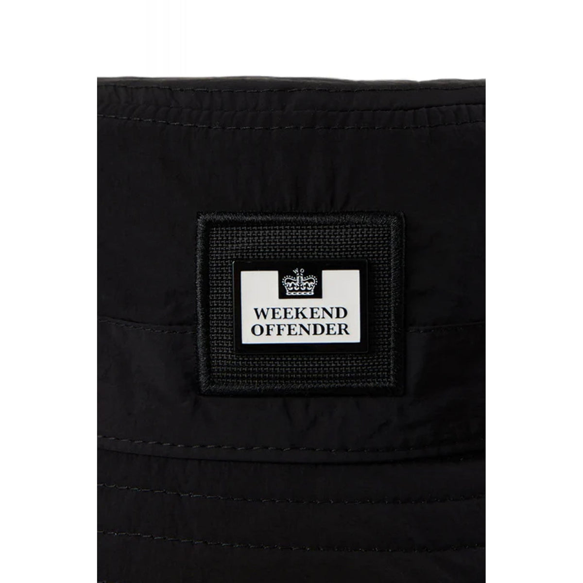 Weekend Offender 2201 Long Beach Embossed Metal Badge Nylon Bucket Hat