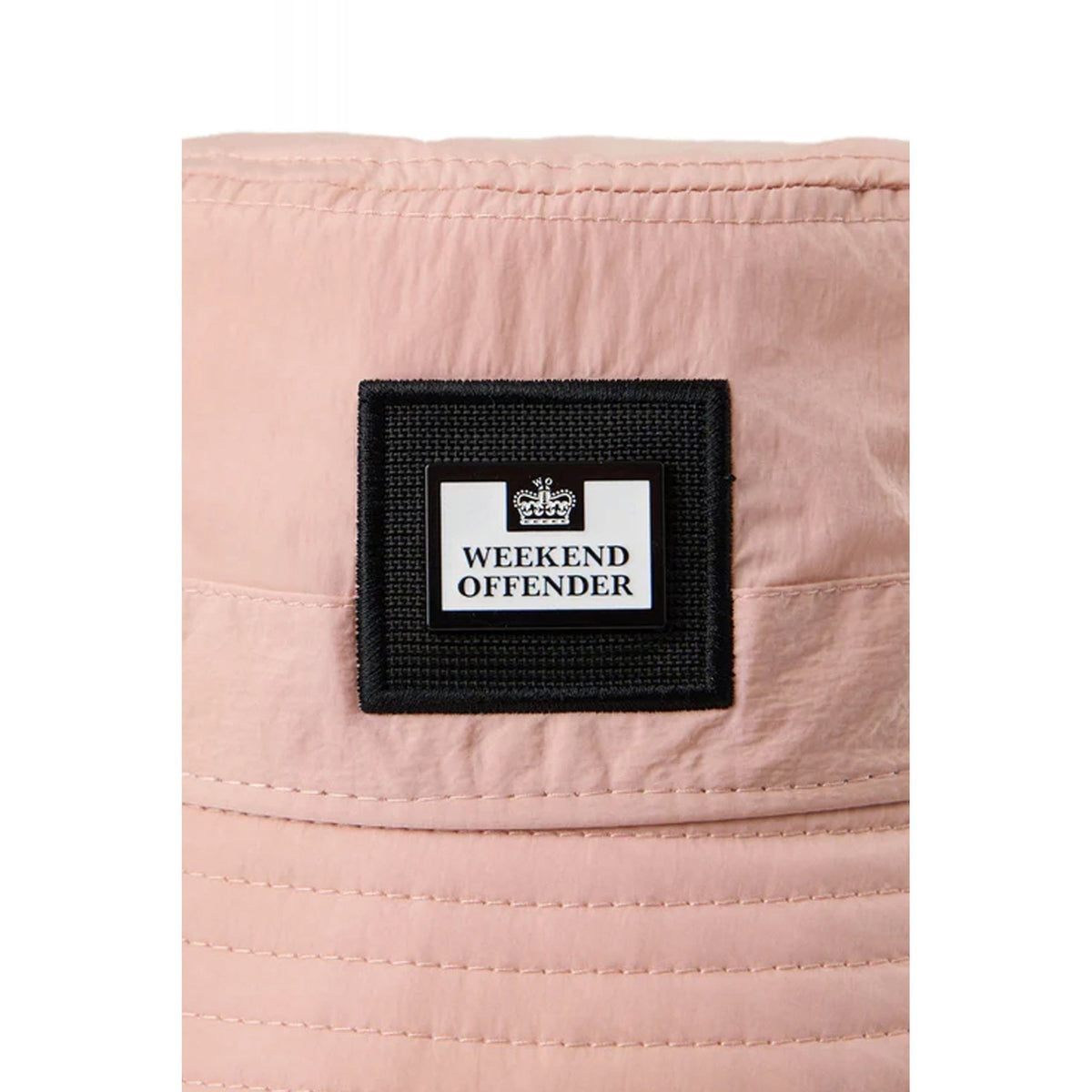 Weekend Offender 2201 Long Beach Embossed Metal Badge Nylon Bucket Hat