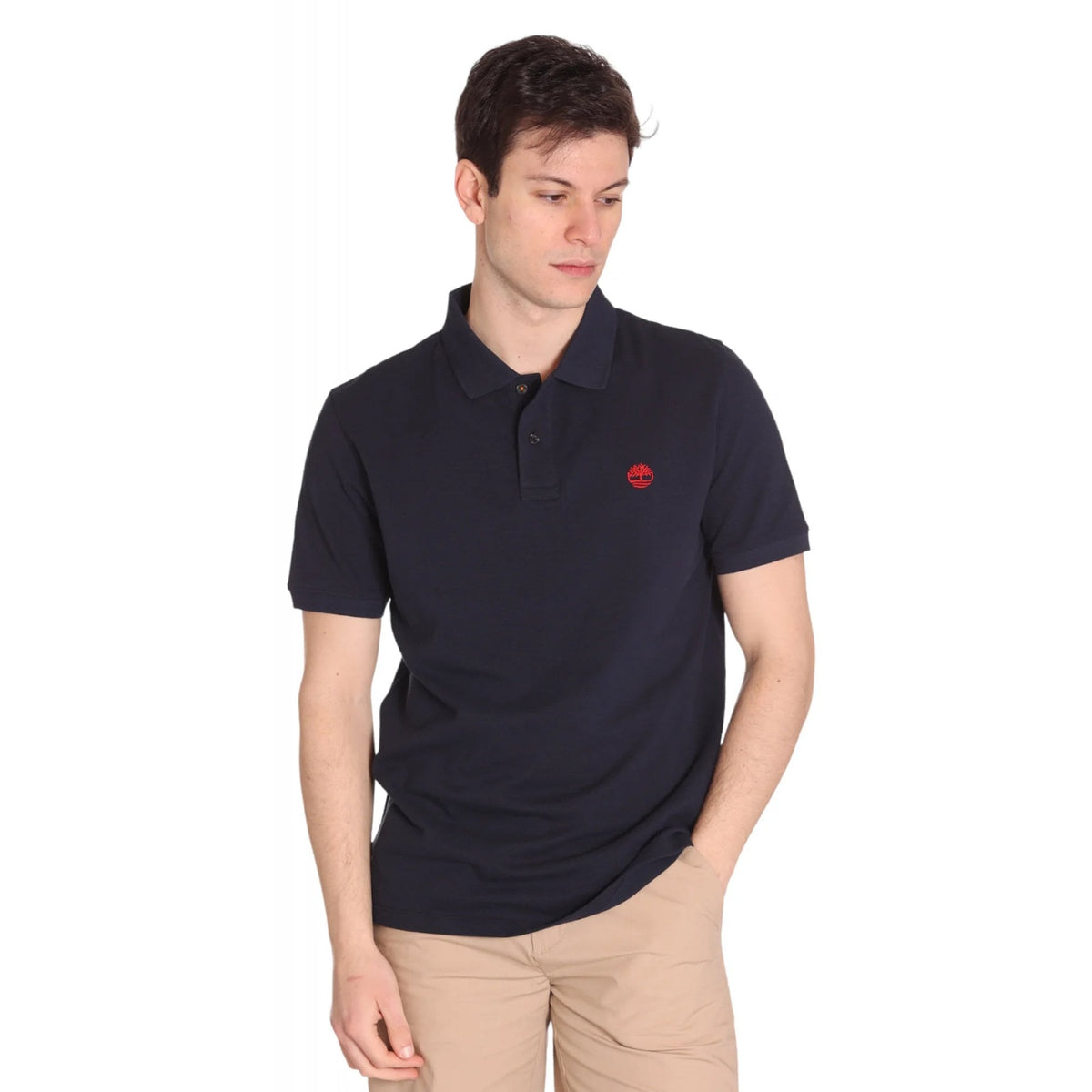 Timberland TB0A26N4 Basic Small River Logo Half Sleeve Pique Polo Shirt