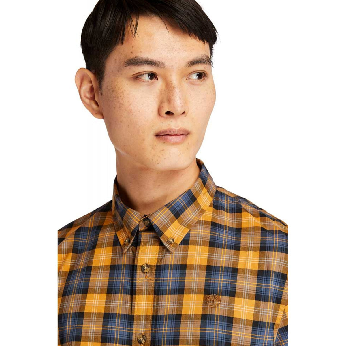 Timberland TB0A2D73 Eastham River Stretch Poplin Slim Fit Long Sleeve Check Shirt