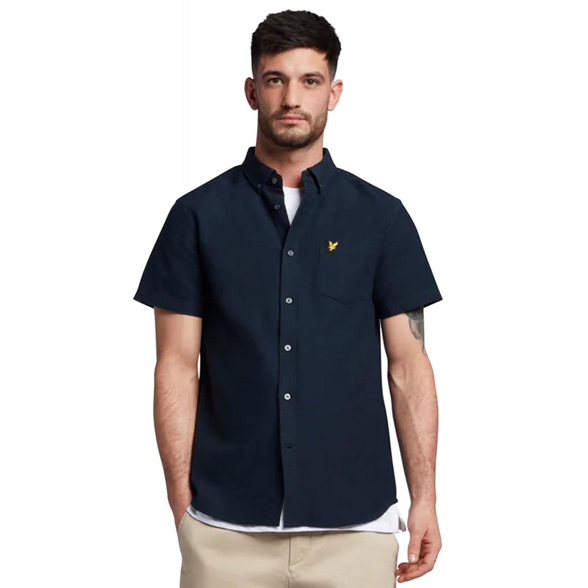 Lyle & Scott | SW1800V Cotton Slub Texture Short Sleeve Shirt