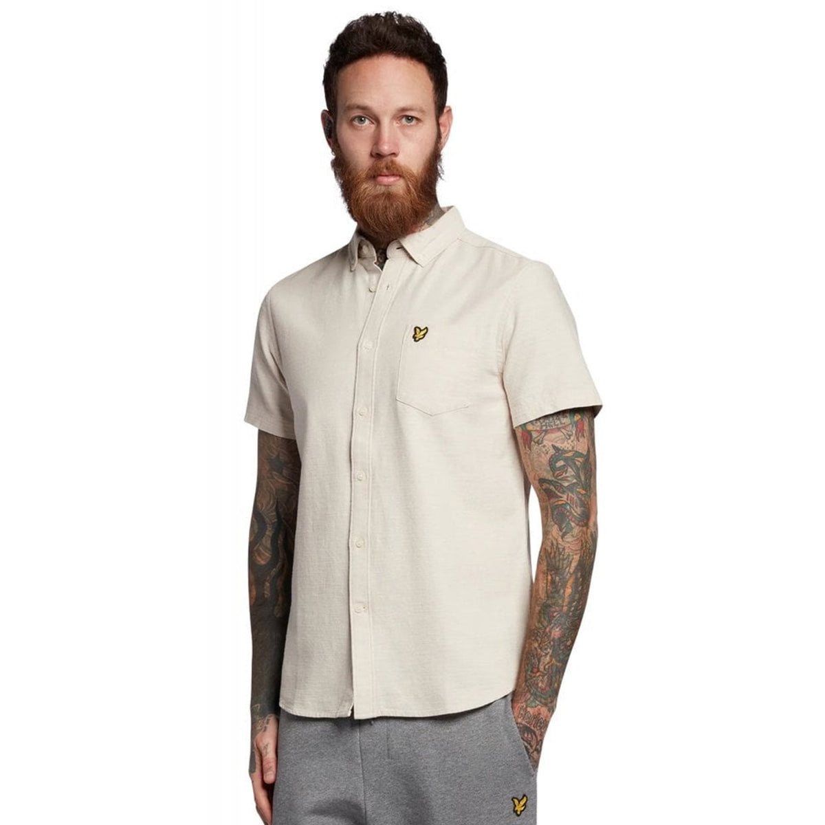 Lyle & Scott | SW1800V Cotton Slub Texture Short Sleeve Shirt
