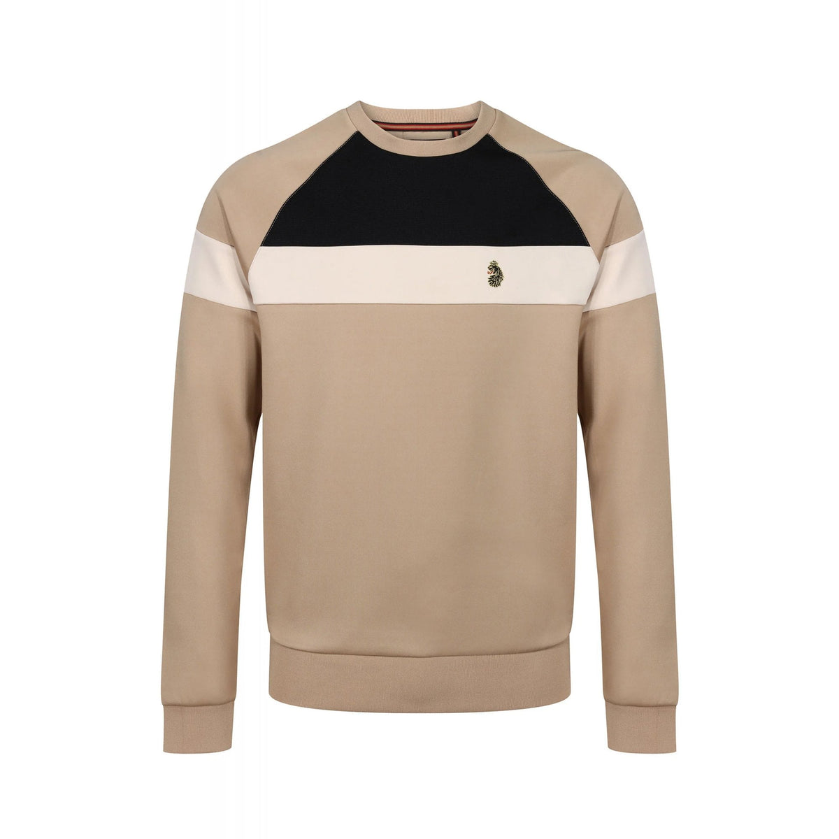 Luke | Adam 4 M710351 Panel Detail Tape Sweat Top - Biscuit