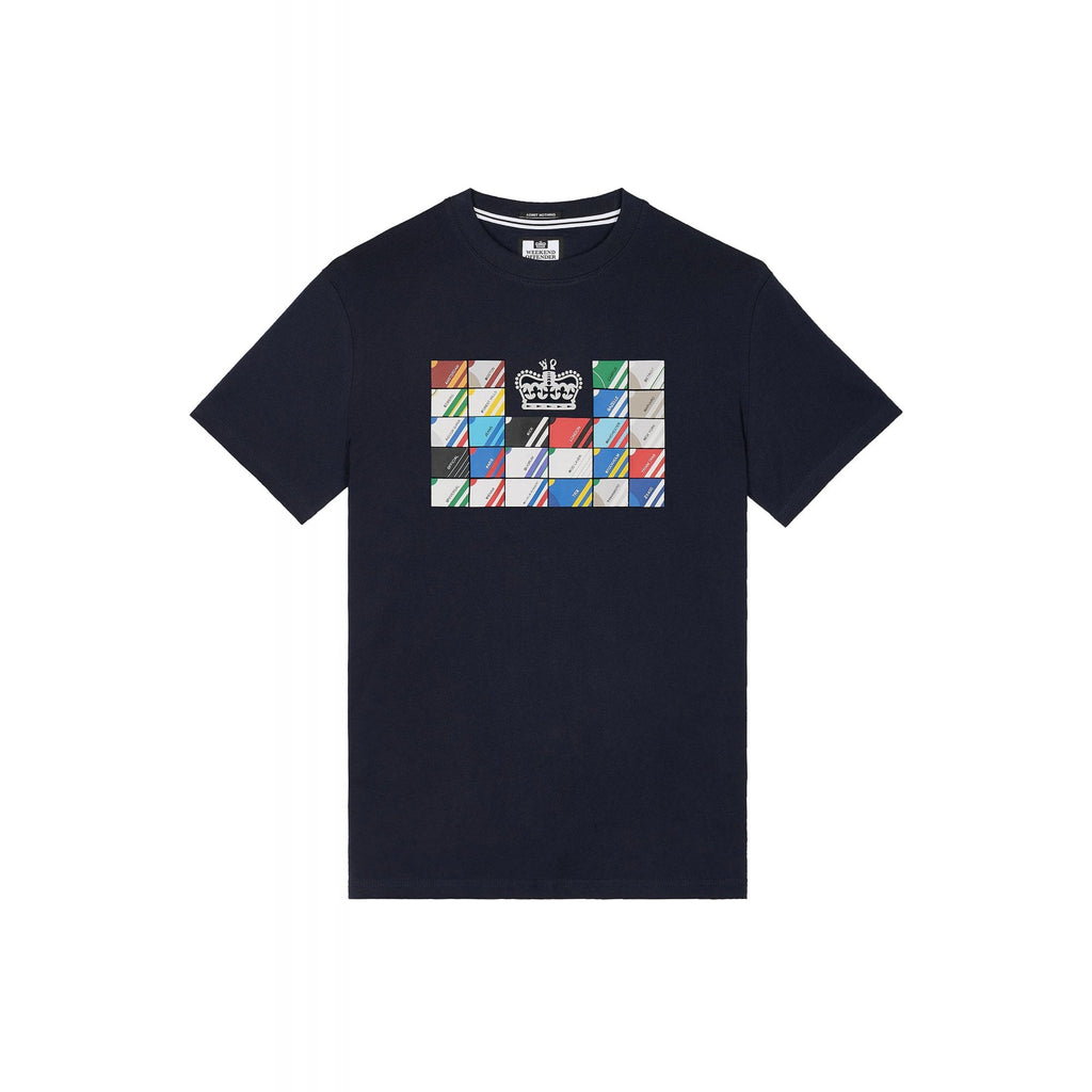 Weekend Offender 2409 Alpha A to Z Iconic Footwear Graphic Print Half Sleeve T-Shirt - Navy