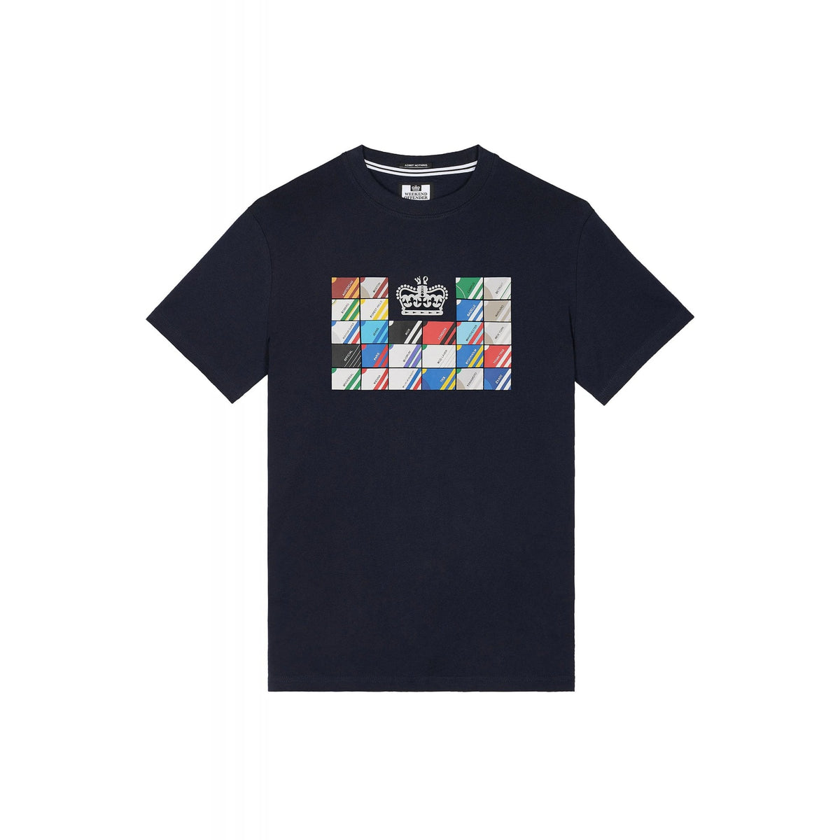 Weekend Offender 2409 Alpha A to Z Iconic Footwear Graphic Print Half Sleeve T-Shirt - Navy