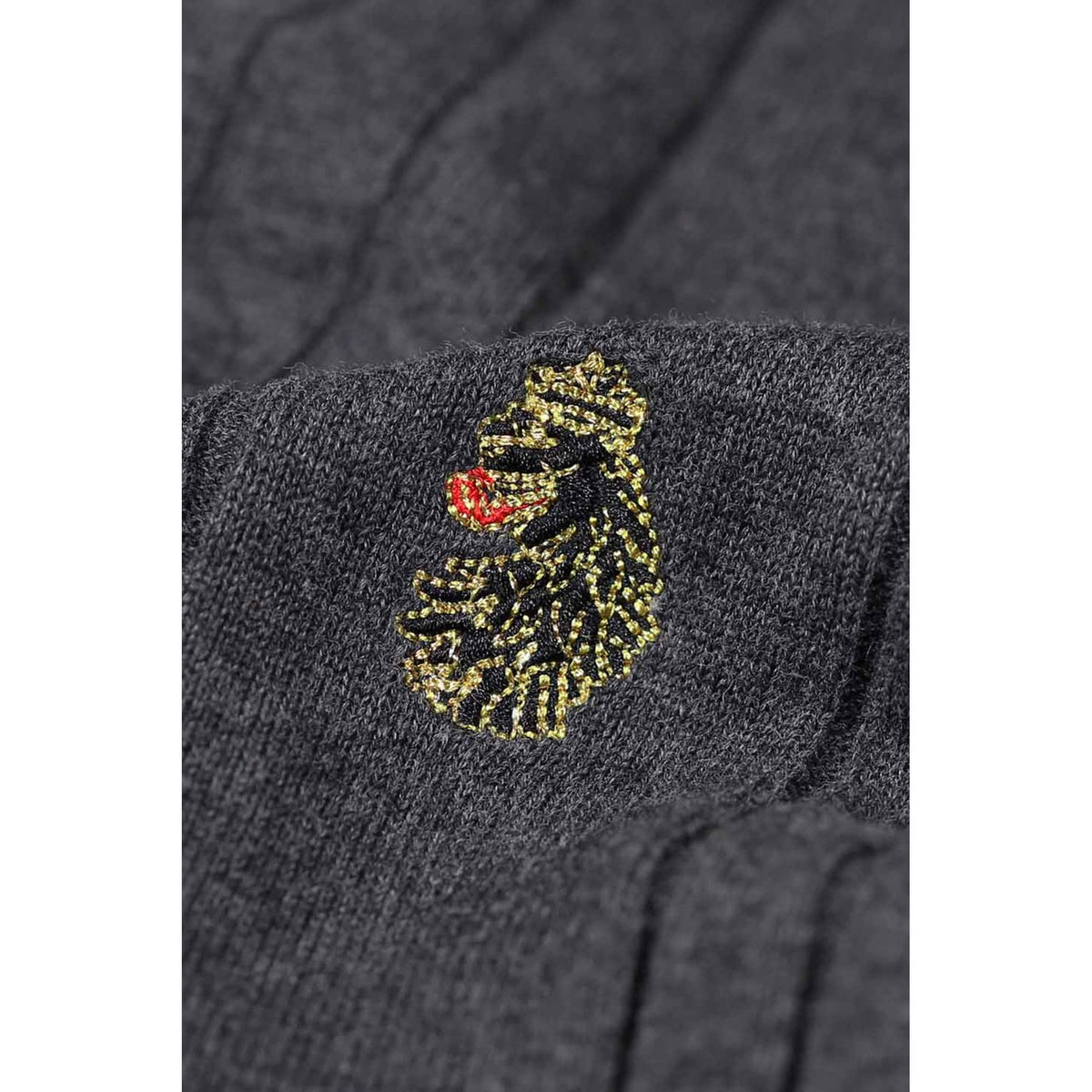 Luke | Spare Rib M710650 Knit Crew Neck Cotton Jumper - Charcoal Marl