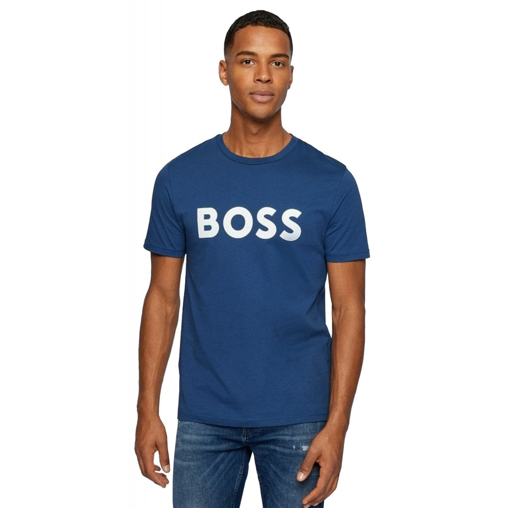 Boss 50469648 Thinking 1 BOSS Logo Crew Half Sleeve T-Shirt