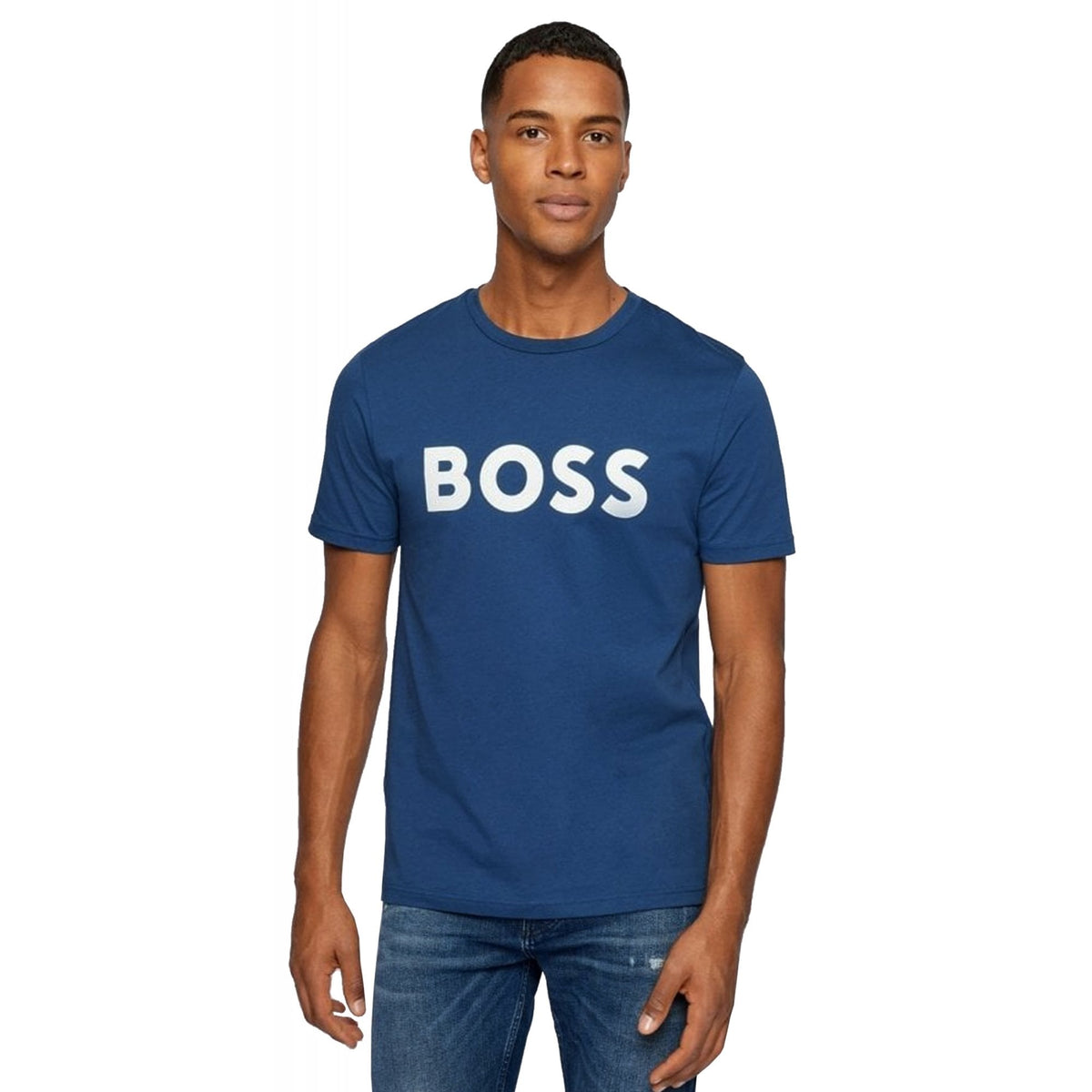 Boss 50469648 Thinking 1 BOSS Logo Crew Half Sleeve T-Shirt