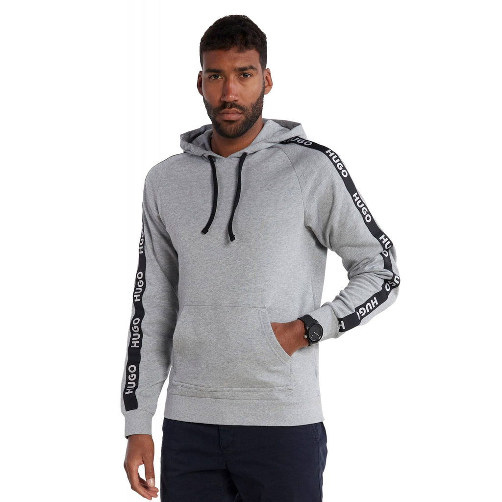 Boss 50497003 Sporty Tape Logo Overhead Hood Top - Mid Grey Marl