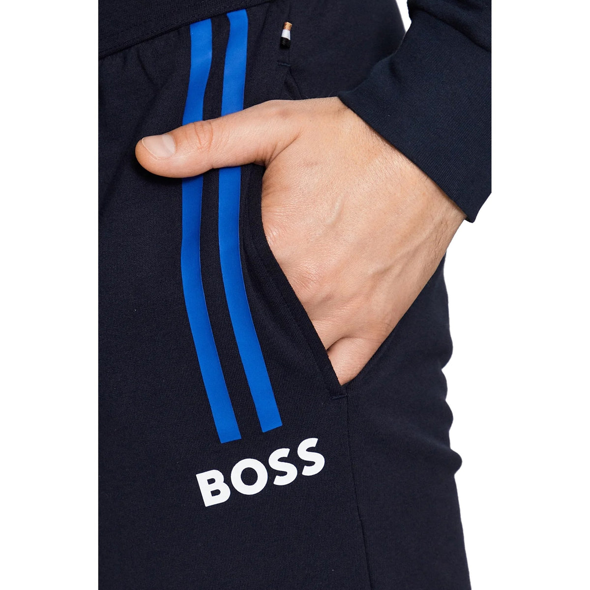 Boss 50491265 Authentic Stripe Logo Jogger - Navy