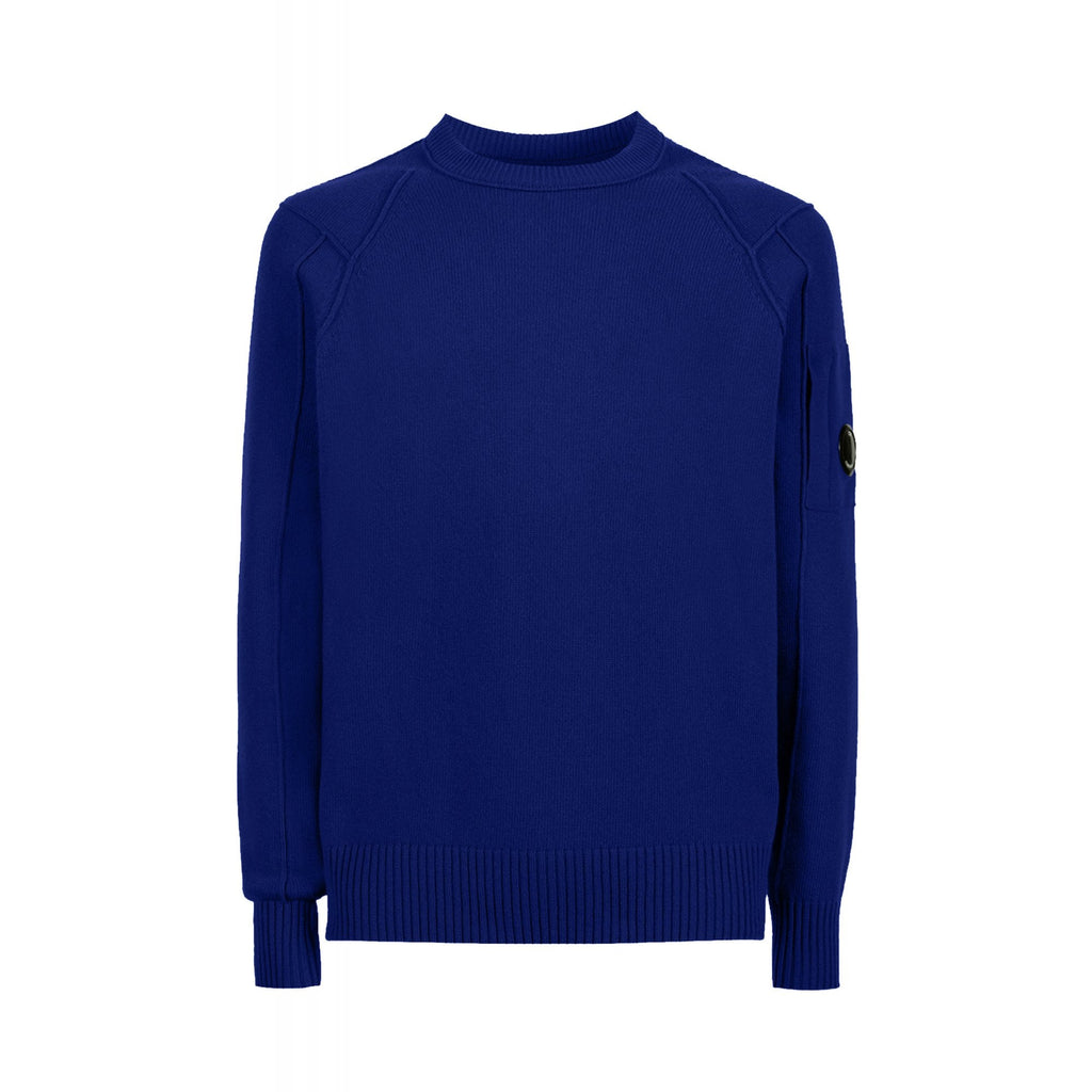 C.P. Company | 11CMKN087A 005504A Lambswool Lens Arm Crew Knit Jumper